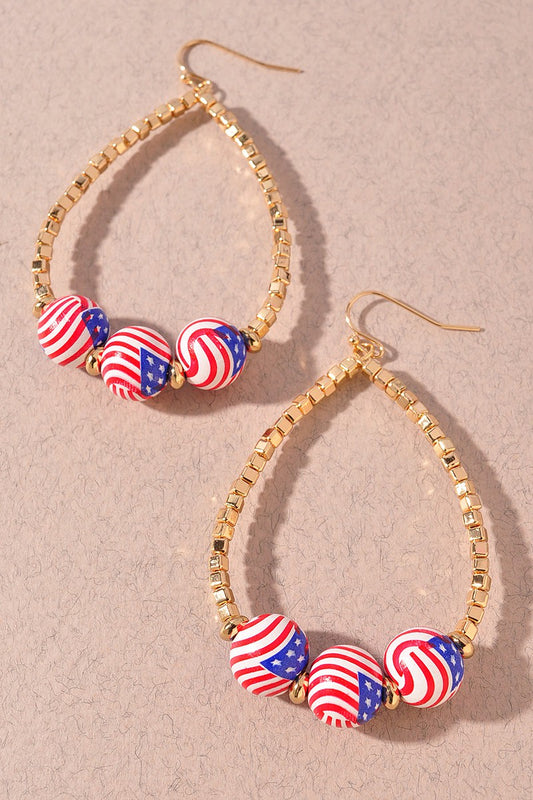 America Teardrop Earrings