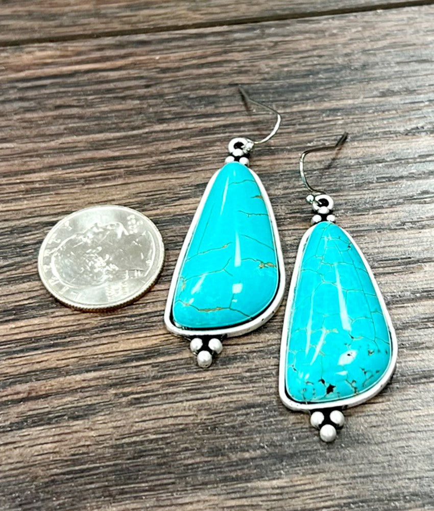 turquoise earrings costume jewelry