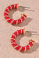 Twisted Colored Hoop Earrings