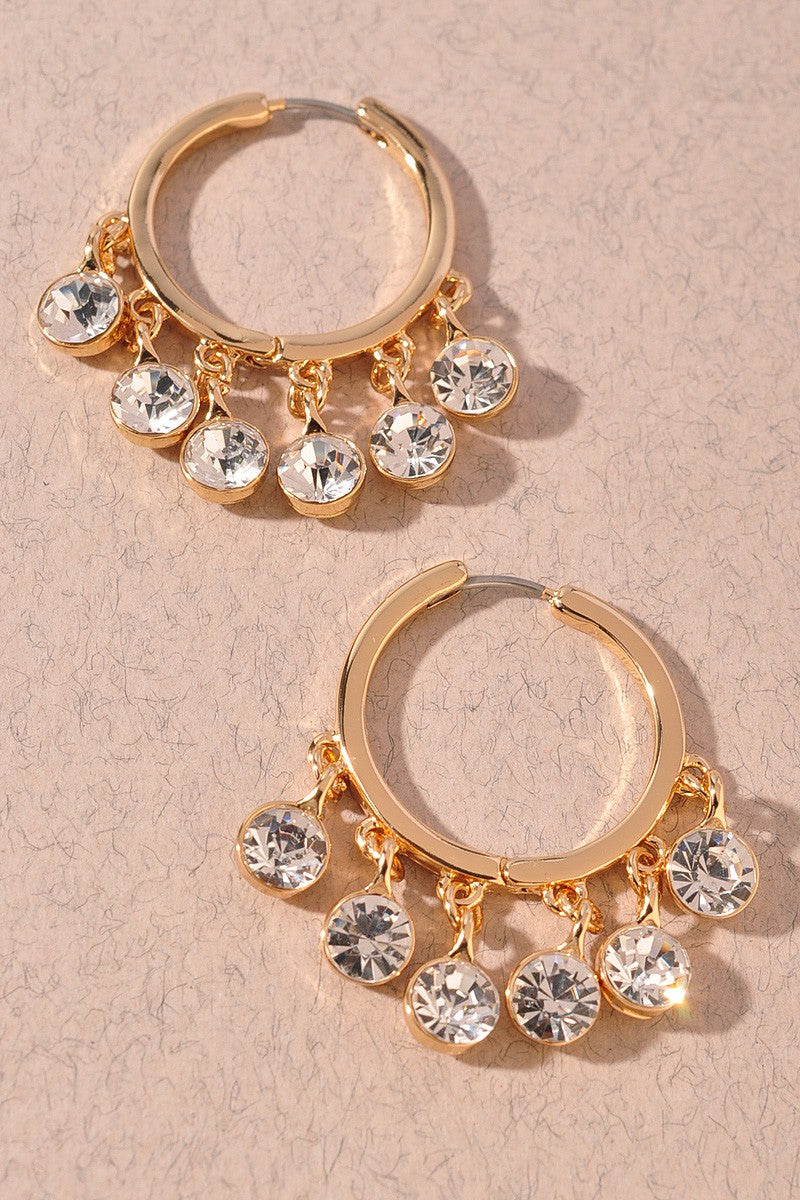 Gold Jewel Dangle Earrings