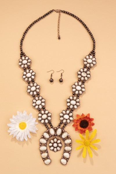 Squash Blossom Flower Necklace