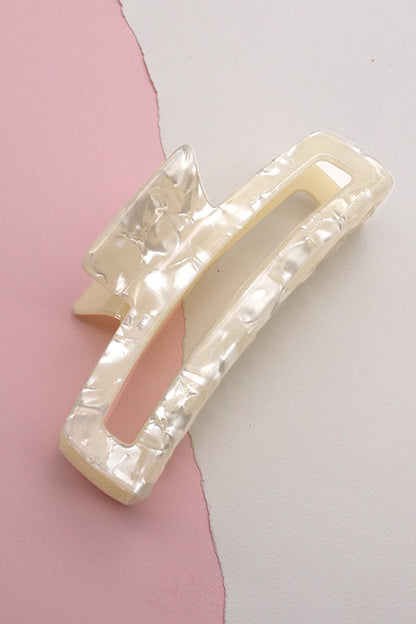 LARGE RECTANGLE CELLULOSE HAIR CLAW CLIPS