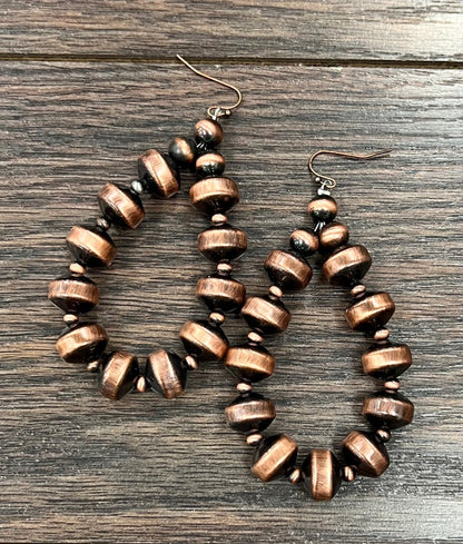 copper navajo earrings costume jewelry