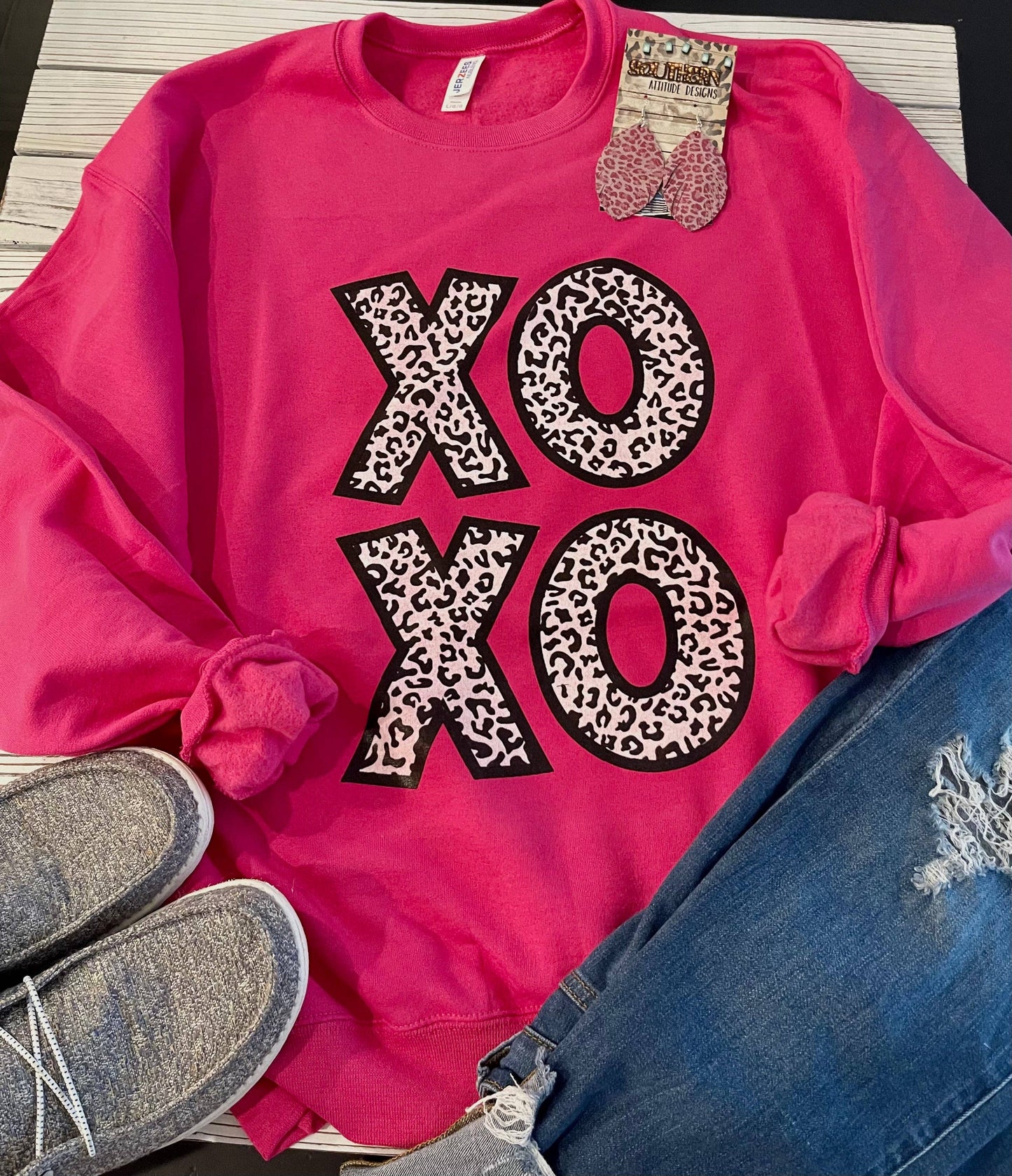 Leopard XOXO Sweatshirt