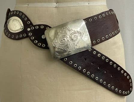 Leather Belt with Stainless Steel Buckle