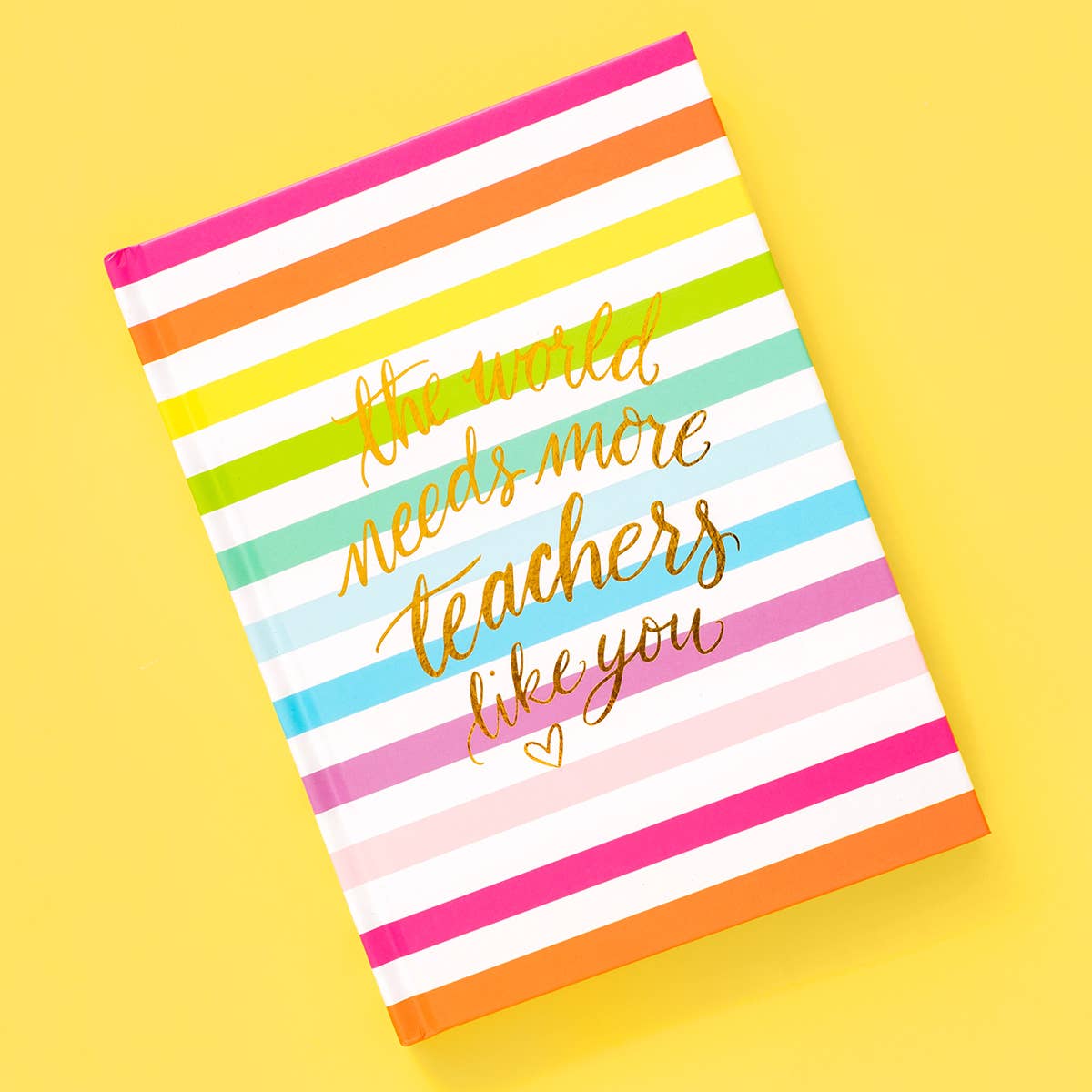 Rainbow Stripe Teacher Notebook