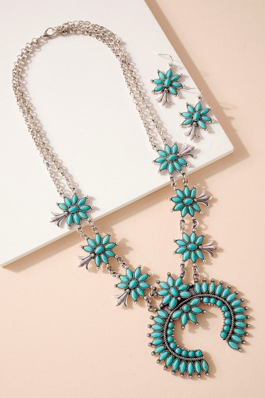 Western Squash Blossom Necklace Set