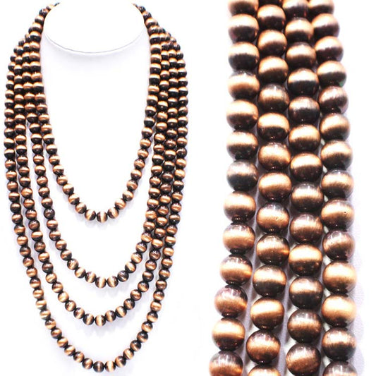 Bronze Navajo Pearl Necklace Set costume jewelry