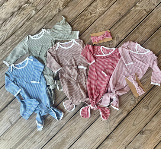 Striped Baby Gowns