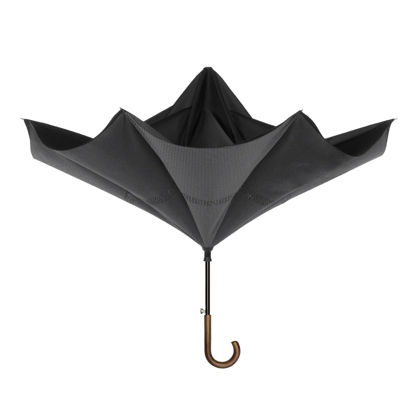 Reverse Closing Umbrella Black/Metrohound