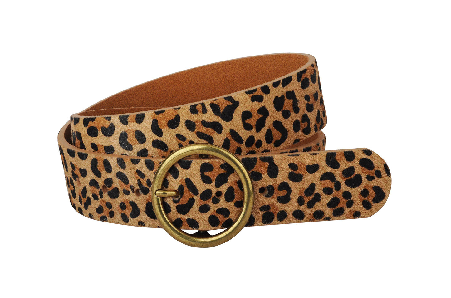 Leopard Print Calf Hair Belt