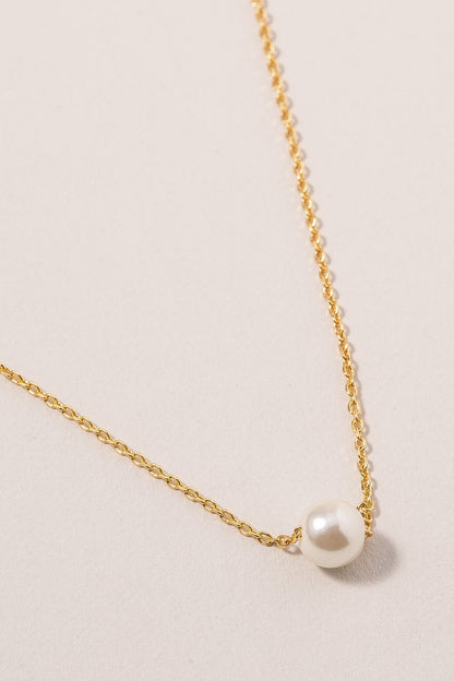 5mm Bridesmaids Pearl Charm Necklace