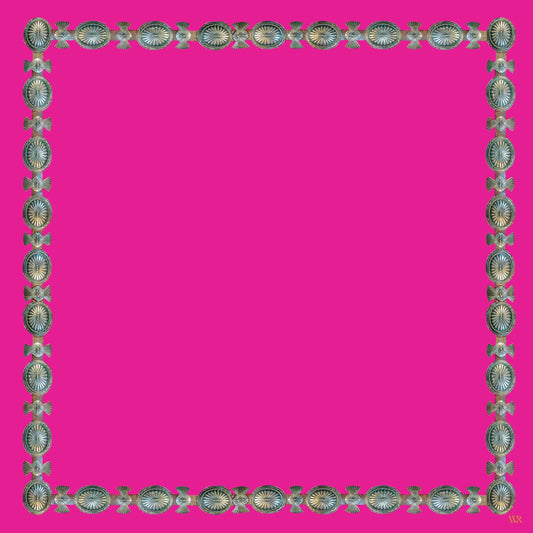 Hot Pink Concho Border Scarf