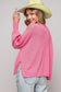 MALIBU PINK KNITTED SWEATER PULLOVER
