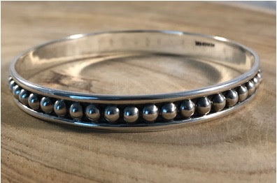 BOHO SOL 4MM Ball 925 Sterling Bangle