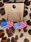 Patriotic, America & Red, White and Blue Earrings.