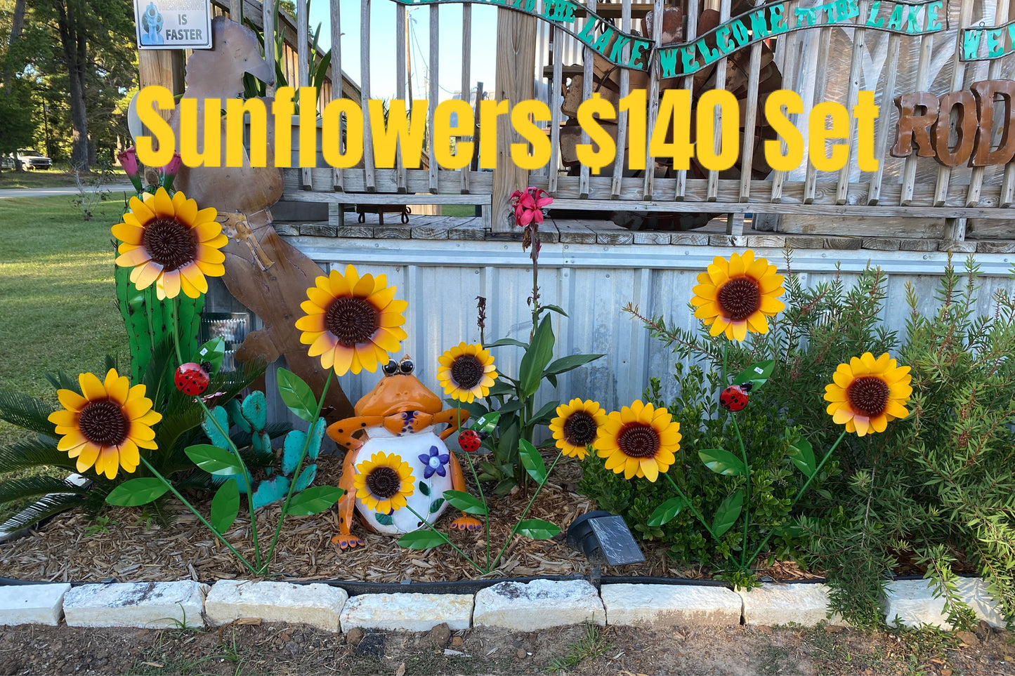 Sunflowers Yard Art SHIPPING NOT AVAILABLE $35, $45, $60 or $140 Set