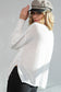 WHITE KNITTED SWEATER PULLOVER