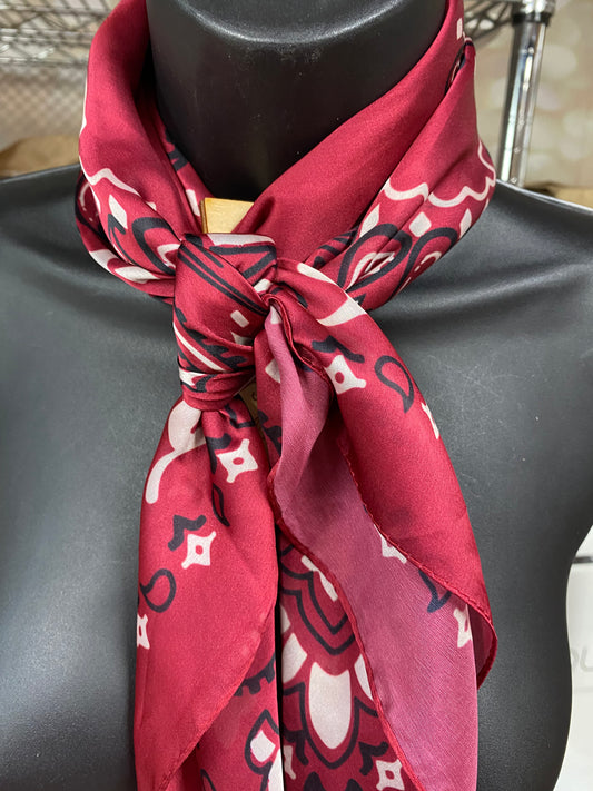 Large Burgandy Bandana Wild Rag