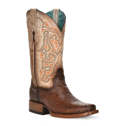Women's Corral Leather Boots Handcrafted Brown Z5126
